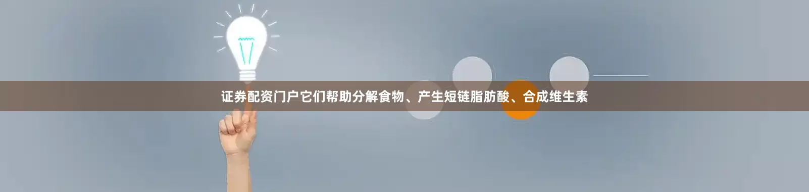 证券配资门户它们帮助分解食物、产生短链脂肪酸、合成维生素
